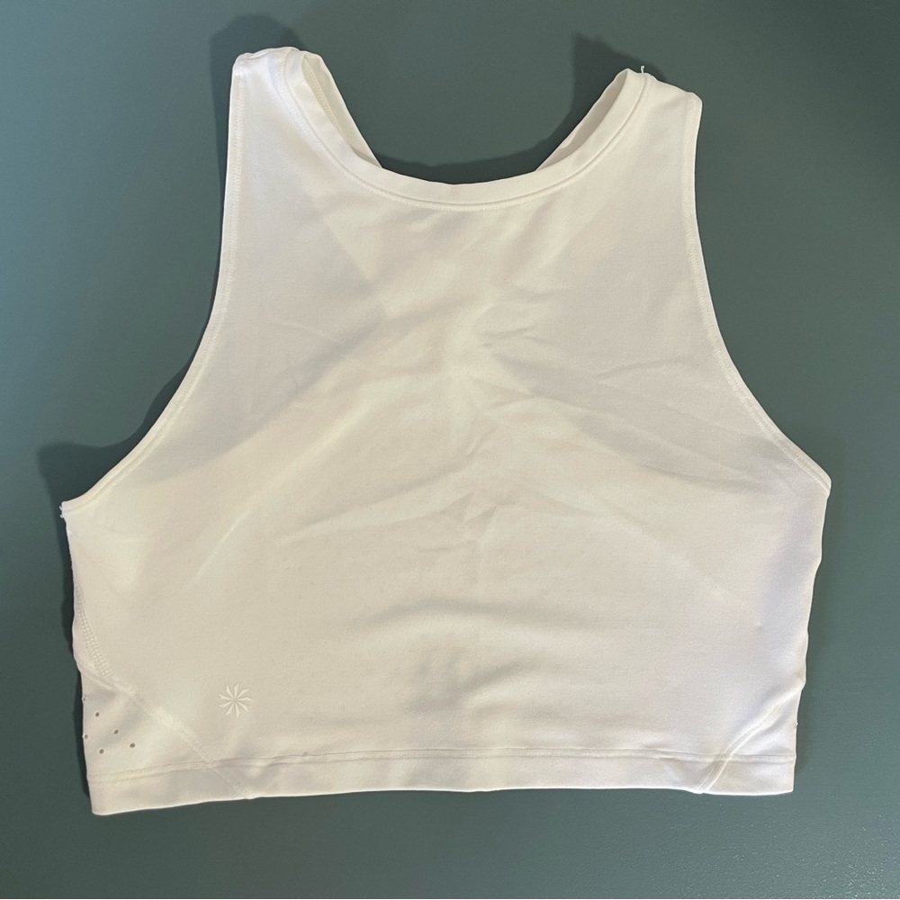 Athleta White Crop Tank Top size XS